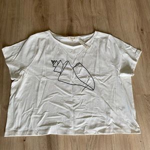 Shell Embroidered Boxy Top